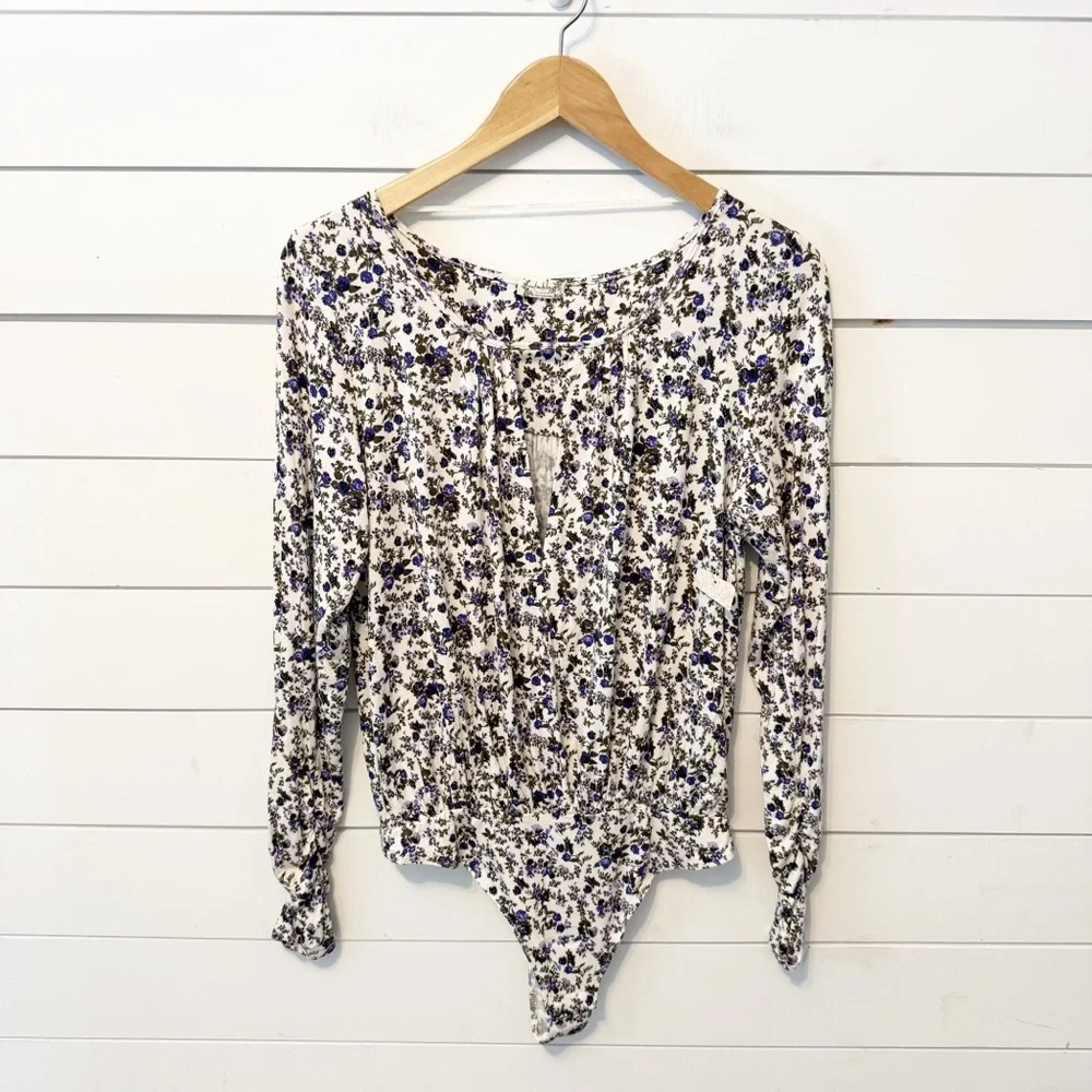 NWTs Free People | Intimately free people Kaya Printed Floral Bodysuit Medium